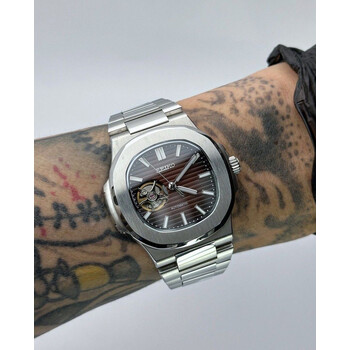 Custom Seiko Mod • Brown Open Heart Nautilus • 40mm